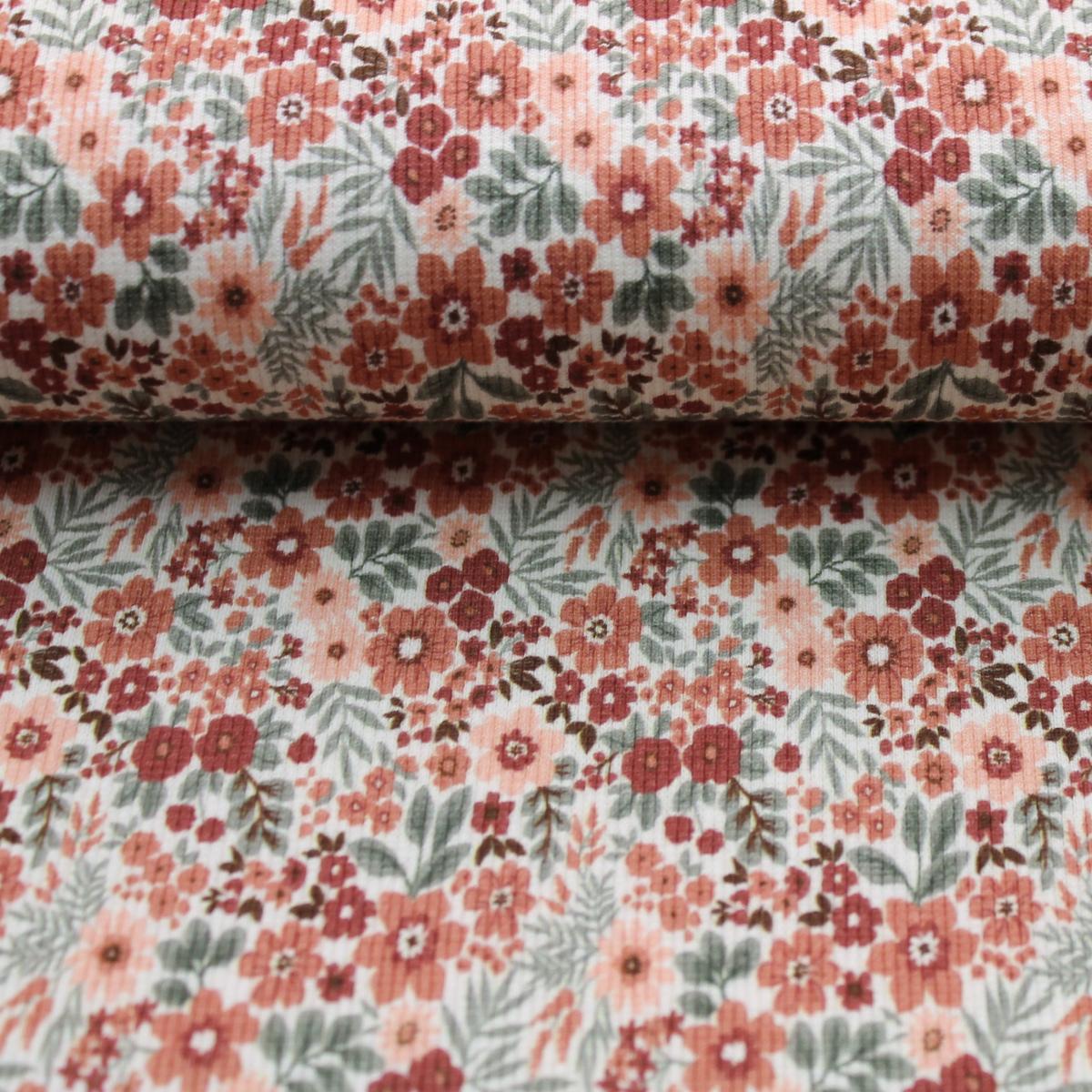 Rippjersey "Blumen"